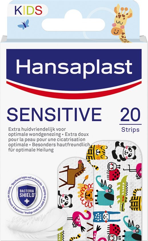 Hansaplast Kids Sensitive Dieren Pleisters - Wondpleisters - Wondverzorging Kinderen - Kinderpleisters - 20 Stuks