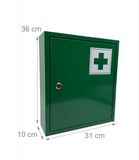 Merkloos Relaxdays Medicijnkastje - 3 vakken - 36 x 31 x 10 cm - groen