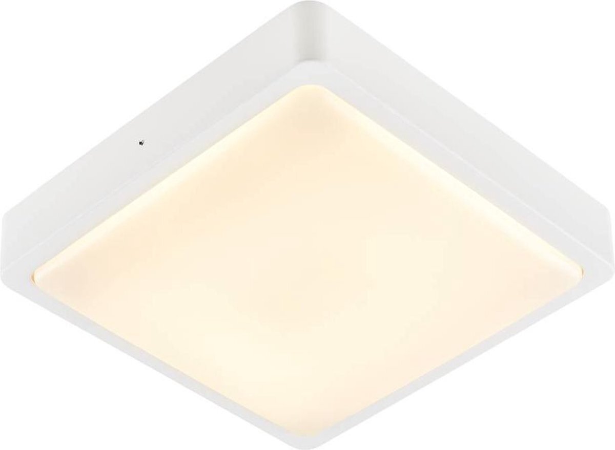 SLV buiten plafondlamp Ainos Square Sensor - wit