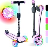 Apollo KidsPro 4 Kinderstep Opvouwbare Step, in Hoogte Verstelbare Driewielige Step, Led-scooter, voor Kinderen vanaf 3 Jaar, Led-Wielen, voor Jongens en Meisjes