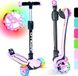 Apollo KidsPro 4 Kinderstep Opvouwbare Step, in Hoogte Verstelbare Driewielige Step, Led-scooter, voor Kinderen vanaf 3 Jaar, Led-Wielen, voor Jongens en Meisjes