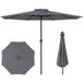 Parasol de jardin Coast 350 cm - Anthracite - Avec cordon et 8 baleines métalliques
