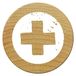 Woodies Mini Stempel Kruis ø 15 mm, Hout, Bruin, 5 x 5 x 5 cm