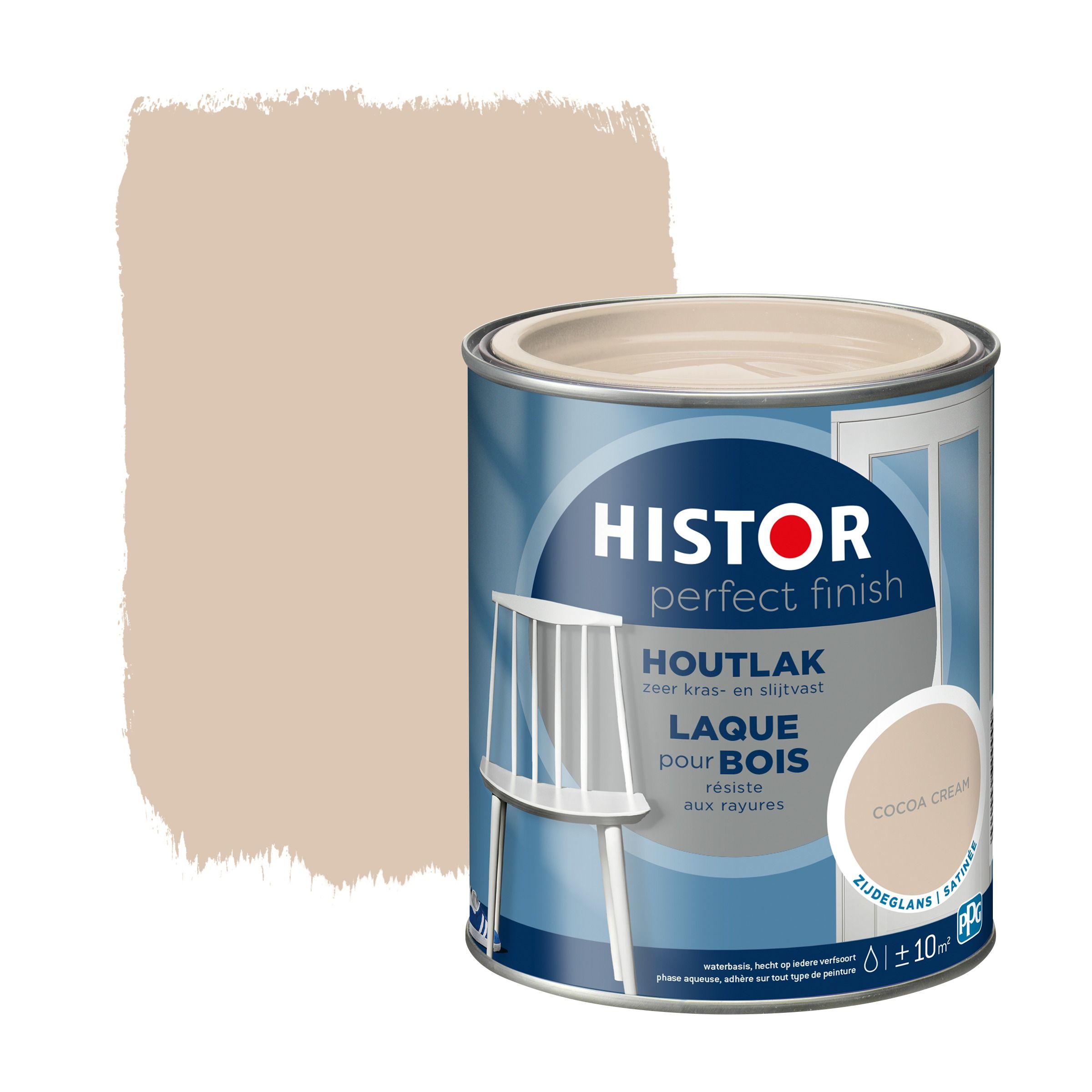 Histor Perfect Finish houtlak cocoa cream zijdeglans 750 ml