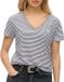 Superdry STUDIOS SLUB EMB VEE TEE Dames T-shirt Blauw/Wit