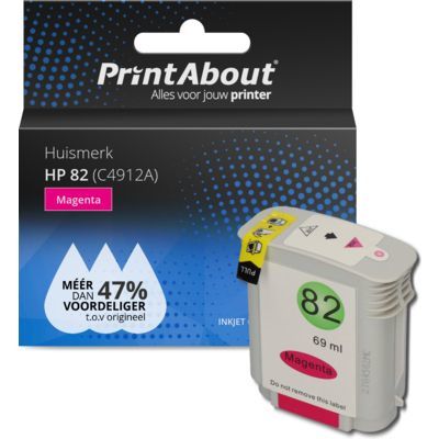 PrintAbout HP 82 (C4912A) Inktcartridge Magenta