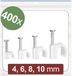 Quadrios 24CA425 Spijkerclip 2 tot 10 mm Wit 400 stuk(s)