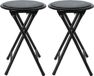Excellent Houseware tabouret/chaise d'appoint - Set de 2 - Noir