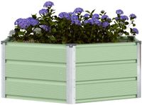 vidaXL Plantenbak Pastelgroen 129 x 129 x 45 cm Staal