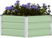 vidaXL Plantenbak Pastelgroen 129 x 129 x 45 cm Staal