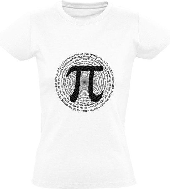 Pi Getal Dames T-shirt - Wit - 2XL
