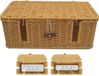 Merkloos Kabel Organizer - Draadkist - Bureau Opruimen - Handgeweven Imitatie - 33 x 15 x 13 cm - Bruin