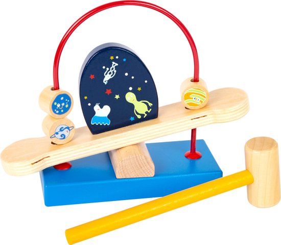 small foot Hammering Game "Space" - Wooden Toy for Toddlers - 12 Months+