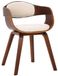 CLP Kingston Eetkamerstoel - Met armleuning - Hout - Kunstleer - walnoot/creme