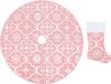 vidaXL Kerstboomrok - luxe - met - sok - 150 - cm - stof - roze