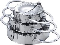 Sans marque Moules à raviolis de haute qualité en acier inoxydable - set de 3 fabricants de boulettes - pierogi, ravioli, tortellini - tampon à raviolis - coupe-raviolis - fabricant de boulettes