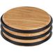 Viefe Butoir de porte au sol PULSE en bois, Ø 66 x 27 mm chêne