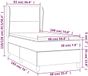 vidaXL Boxspring met matras fluweel donkergroen 90x190 cm