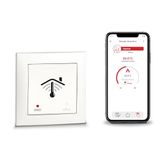 VEMER VE796001 OIKOS WIFI INT, wifi-timer op inbouwdoos, rond (50 x 50), smart thermostaat met app, Alexa en Google Home, weekprogrammering, stroomvoorziening 230 V, wit