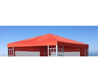 GRASEKAMP Vervangend dak voor aluminium look paviljoen 3x3m terracotta dekzeil vervangende hoes
