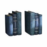 LOBERON Boekensteun set van 2 Morvini antiekblauw