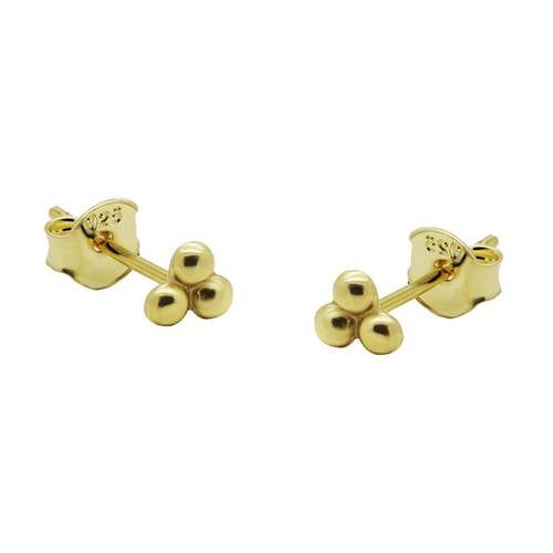 KARMA Jewelry gold plated oorbellen Triple Dots