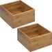 5five Set van 2x stuks sieraden/make-up houder/box - 18 x 18 x 9,5 cm - bamboe hout - organizer