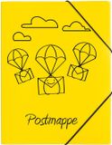 PAGNA 21603-15 elastische map A4 PP postmap 3 kleppen geel