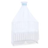 babybay Muggenbescherming en hemel piqué met band, azuurblauw sterren wit