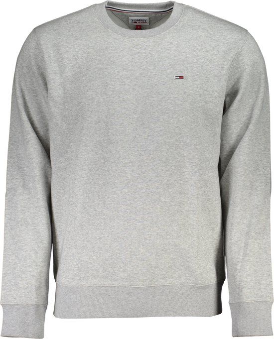 Tommy Jeans TJM Regular Fleece C Neck Sweater - Men - Light Grey - XXL