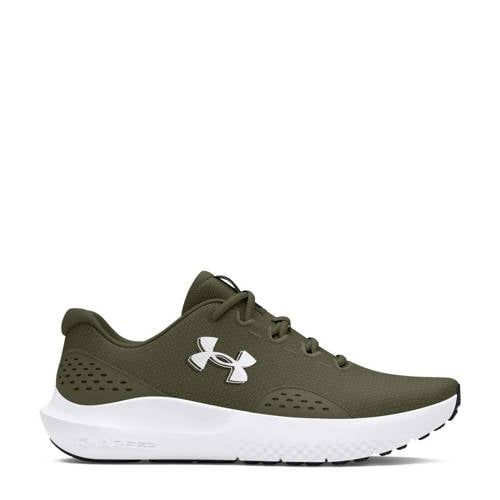 Under Armour Charged Surge 4 hardloopschoenen donkergroen/wit