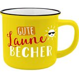Gruss und Co 45786 Becher Gute Laune, New Bone China Porzellan, 35 cl