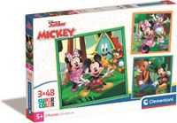 Clementoni Puzzel 3x48 Stukjes Mickey en Vrienden
