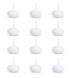 DONAU HOME Set drijvende kaarsen, wit, 12 stuks, 2,8 x Ø 4,8 cm, 4 uur brandduur, drijvende warme theelichtjes, voor diner, bruiloft, Valentijnsdag