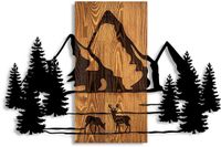 Wallity Decoratieve Houten Wand Accessory – Walnut Black