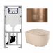 Geberit QeramiQ Dely Swirl Toiletset - Beige mat
