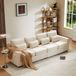 REDOM - Vierzitsbank Met Opbergtassen En 4 Kussens - Modern - Voor Woonkamer Of Kantoor - Linnen - Beige - 264 X 83 X 87 Cm