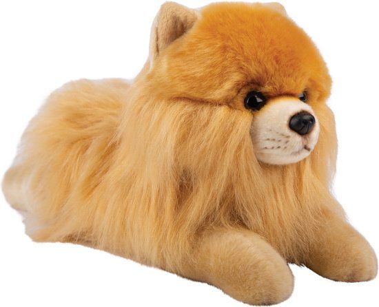 Suki Gifts Pluche Pomeranian/dwergkeeshond Knuffel - 30 cm - Blond - Honden knuffel
