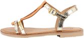 Les tropeziennes par M. Belarbi Bada Kindersandalen Goud Leer Vrouwen Maat 33 Platte Sandalen
