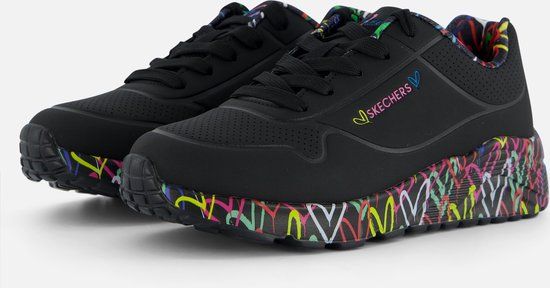 Skechers X JGoldcrown Uno Lite Sneakers zwart - Dames - Maat 38