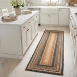 Safavieh Hedendaags tapijt voor woonkamer, eetkamer, slaapkamer - omkeerbaar - gevlochten collectie, korte pool, meerkleurig, 62 x 240 cm