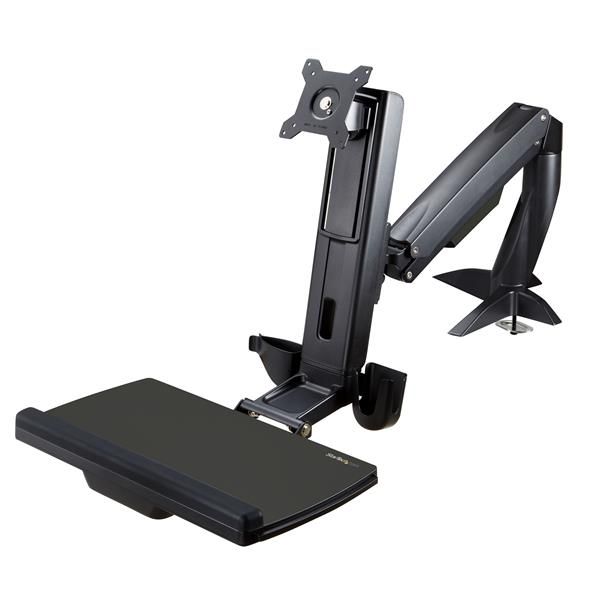 StarTech.com Zit-sta werkplek monitor arm - Zwart