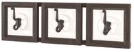 Haku Wandpaneel met 3 kapstokhaken | 58 x 9 x 18 cm | Bruin | Hout; Metaal