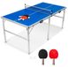 Table de tennis de table pliable avec filet, balles et raquettes