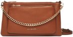 Michael Kors Jet Set Bruin Leer/Metaal