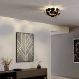 Lindby Plafondlamp Kinan - 3-lichts - Ø 54 cm - Zwart, Goud - E14