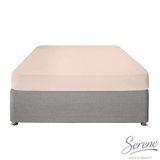 Serene Plain Dye onderhoudsvriendelijk hoeslaken, 32 cm diep, blush, tweepersoonsbed