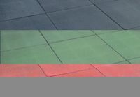 Merkloos Rubbertegel 50x50x2.5cm Zwart