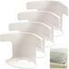 4 stuks bedlakenhouders met sluitstrips, heavy duty bedlakenhouder, open hoek, bedlakenhouders, bedklemmen, riemen (grijs)