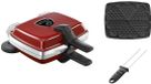 LAGRANGE Super 2 Antiadhésif Gaufrier - 6 Gaufres - 1000W - Cerise